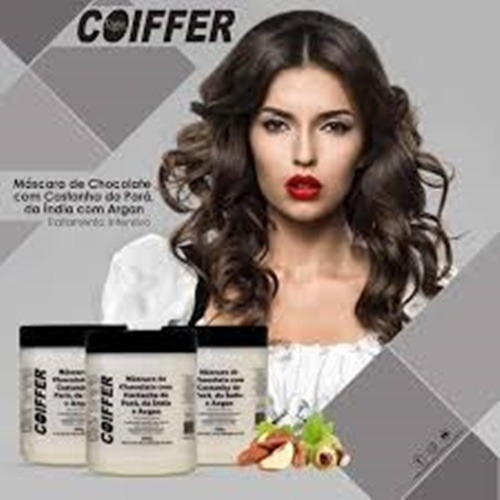 Imagem 4 de 5 de Máscara Chocolate Com Castanha Do `pará E Argan 500g Coiffer