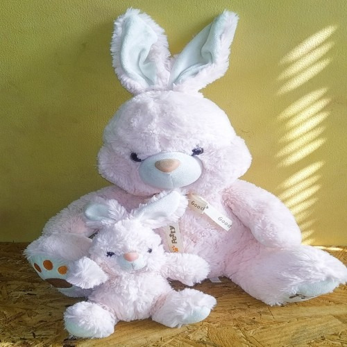 Peluches De Conejito Rosados Grandes Juguete Usados