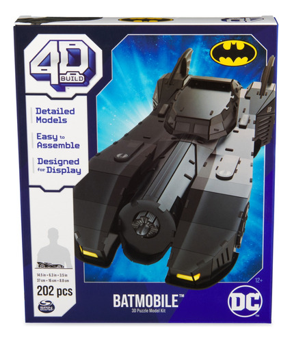 Rompecabezas 3d Batimóvil Retro De Batman, 202 Piezas
