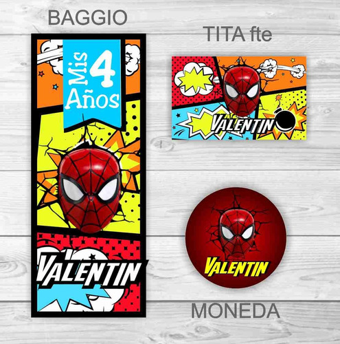 5 Planchas Candy Bar Stickers Golosinas Hombre Araña 