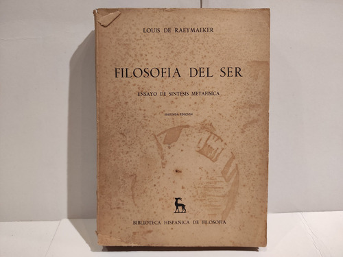 Filosofia Del Ser - Louis De Raeymaeker