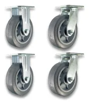 Comprar 4 Ruedas Pp Y Pvc 150mm Buje Nylon 2 Fijas 2 Giratorias