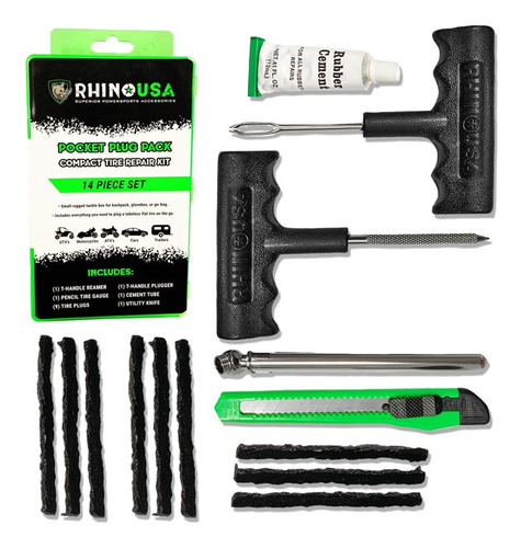 Kit Para Parchar Repara Neumáticos Llanta Moto Rzr Auto Bici