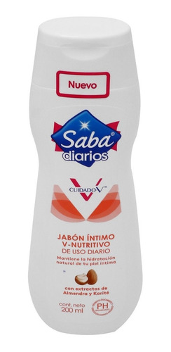 Jabón Íntimo Saba V-nutritivo Almendra 200 Ml
