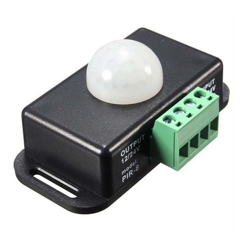 Imagen 1 de 4 de Sensor Movimiento Pir-8 Luz Infrarrojo Ir 12v 24v 6a Arduino