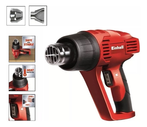 Pistola De Calor Einhell 2000w Tc-ha 2000/1 + Dos Boquillas 