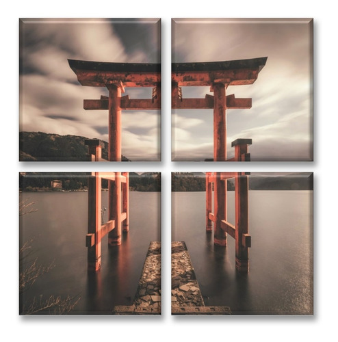 Cuadro Canva Set Hakone 4x80x80 Cm