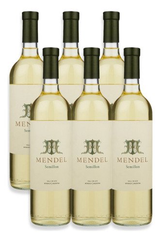 Vino Blanco Mendel Semillón 750ml Valle De Uco Mendoza X6