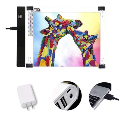 Imagem 4 de 7 de Traçando Mesa De Luz A4 Desenho Quadro De Cópia Ajustável