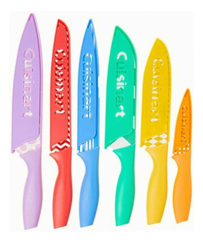 Cuisinart 12pzs Printed Color Knife Set With Blade Guards Color Multicolor