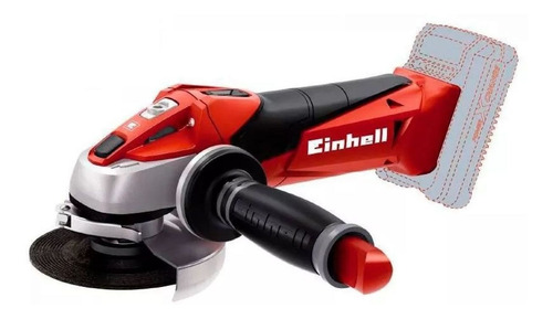 Imagen 1 de 7 de Amoladora Esmeril Angular A Batería Einhell Te-ag 18 Li 115