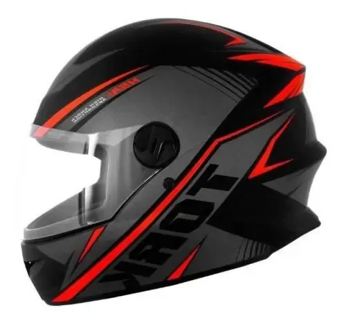 Capacete Pro Tork Fechado R8 Tamanho 56 Preto e Vermelho