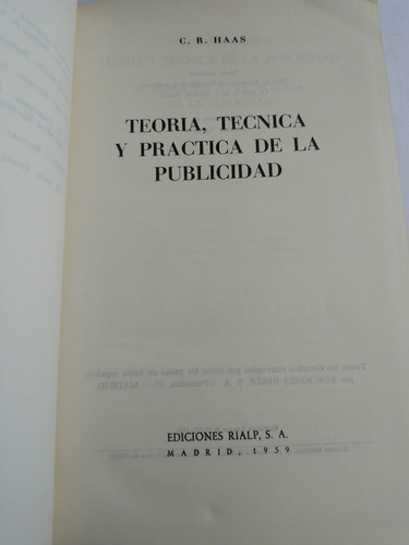 Teoría, Técnica Y Practica De La Publicidad