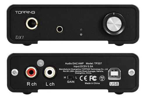 Topping Dx1 Mini Dac Y Amplificador De Auriculares, Chip X2,