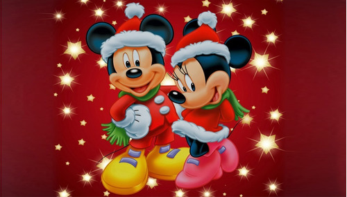 Póster Mickey Y Minnie Mouse Vinilo Adhesivo 40x70cm #502