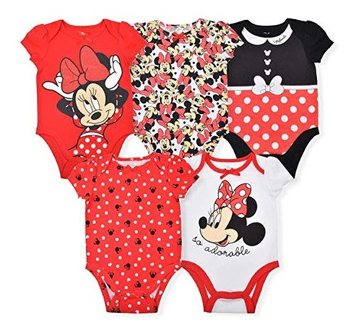 Bodys De Bebés De Disney Minnie Mouse Juego De 5 Piezas