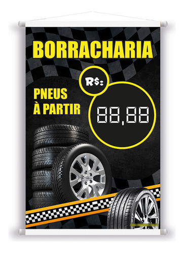 Banner Borracharia - Preço Editável
