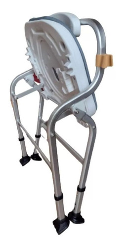 Silla Ducha Comodo Aluminio De Lujo Gris