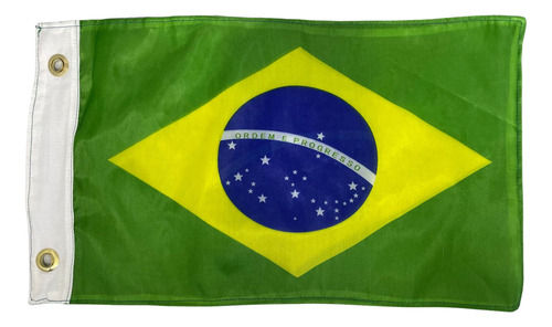 Bandeira Do Brasil 22x33cm Dupla Face Com Ilhós