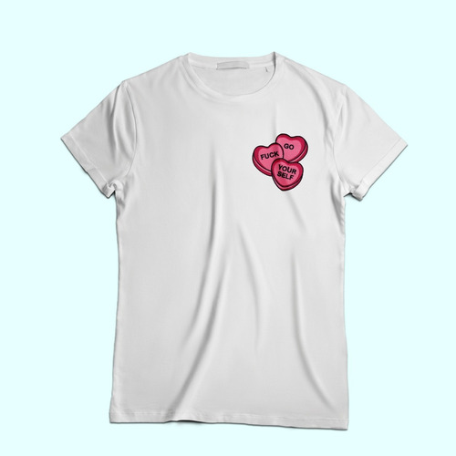 Camiseta Corazones Tumblr Poliester Sublimada