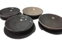 Comprar Juego De  Platos Sopa Cremas Ceramica  Marron 