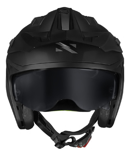 Capacete Norisk Fs726x Darth Dark Monocolor Preto 2 Em 1 *