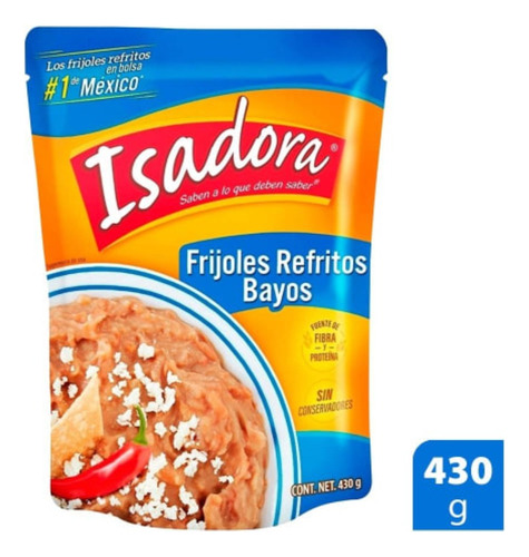 8 Pzas Frijoles Bayos Isadora Refritos 430 G