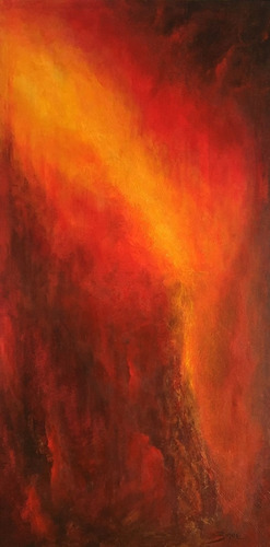 Pintura Acrílica Abstracta Sobre Bastidor Entelado 120x60cm