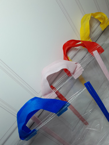 Bolsa Pvc Transparente Golosinera Souvenirs Vacias X10 Rosa Bolsa Rosa Vacia
