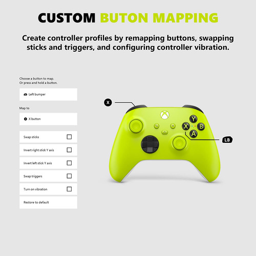 Xbox Core Wireless Gaming Controller Electric Volt Xb...