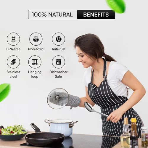 Juego De 9 Utensilios De Cocina De Acero Inoxidable De Alta