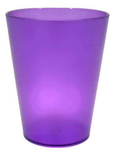 Vaso Acrilico Irrompible En Colores Traslúcidos Practi-k Violeta