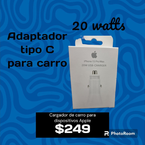 Cargador Para Dispositivos Apple Para Carro 