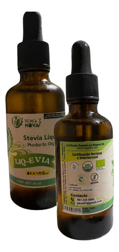 Stevia Liquida Organica Certificada Liq-evia 50 Ml