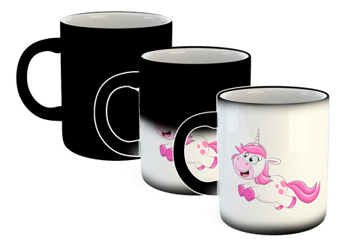 Taza Magica Unicornio Saltando Feliz