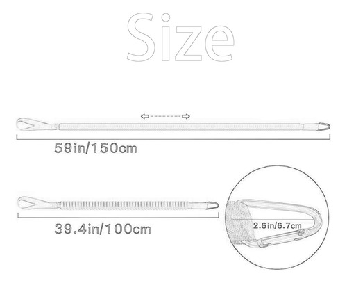 3 Elástico Kayak Paddle Leash Cañas De Pescar Barco Rojo