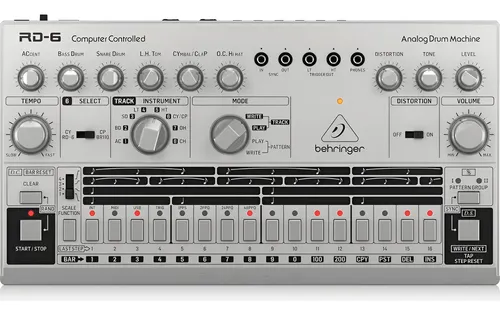 Behringer RD6 TG Drum Machine Analogica Con 8 Suoni Sequencer 16 Step Ed Effetti Di Distorsione Arancione.1.23.1276.gp.196521