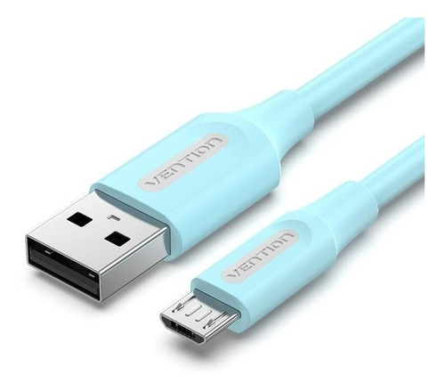 Cable Usb 2.0 Micro  2 Mts. Light Blue Colsh  Vention