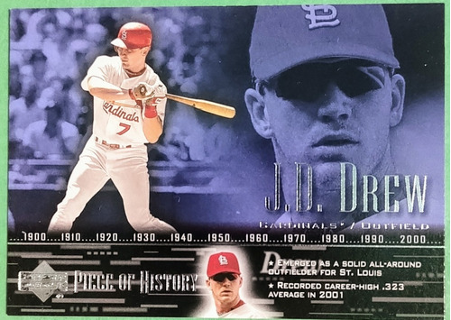 J.d Drew,2002 Upper Deck Piece Of History, San Louis 