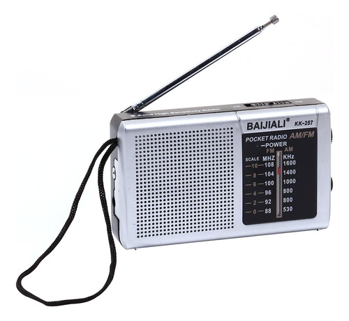 Mini Radio Kk257, Batería Aa, Banda De Onda Completa