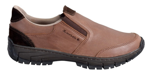 Imagen 2 de 6 de Zapato Urbano Hombre Cuero Zurich 2043 Elásticos Laterales