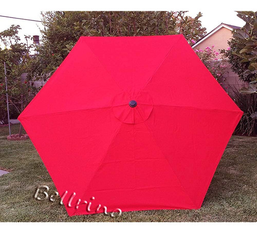 Bellrino Decor Toldo De Repuesto Para Sombrilla Sunset Red F