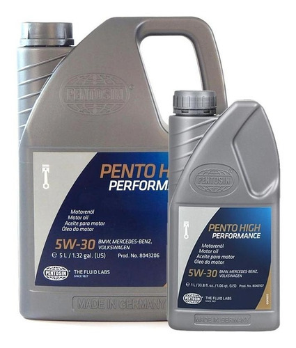 6 Litros Aceite De Motor 100% Sintetico Pentosin 5w-30 