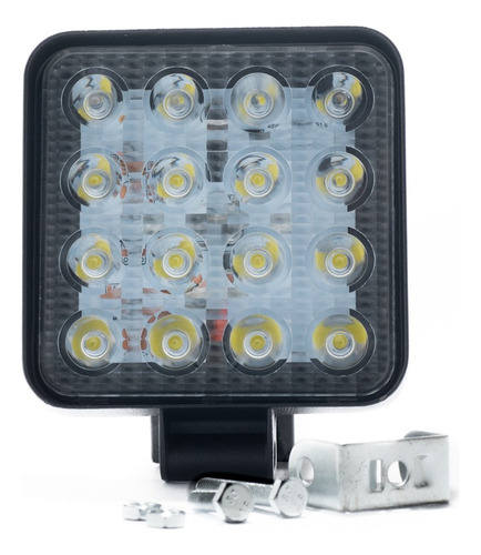 Faro Led Auxiliar Barra 48w 16 Led Autos 4x4 Agro Off Road