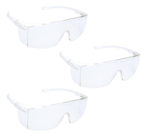 3 Óculos De Proteção Epi Ampla Visão Super Safet Homologado