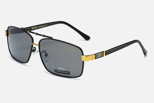 Gafas Marca Reggaeon Emblema Audi Mod 550 Color Negro Y Oro