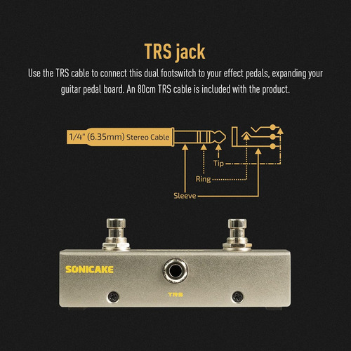 Pedal Sonicake Dual Footswitch Para Guitarra Pedal De Efe...
