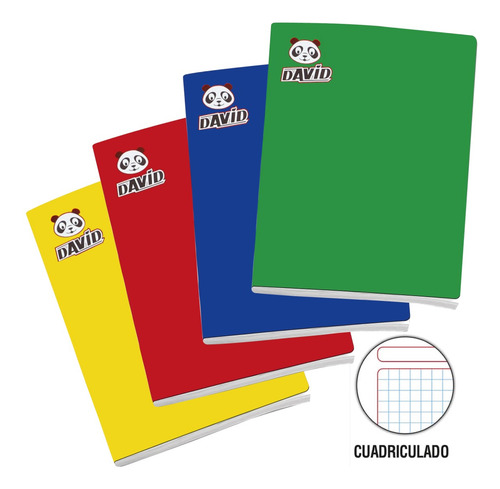 Cuaderno Deluxe A4 Grapado Cuadriculado 88hjs David Pack X2