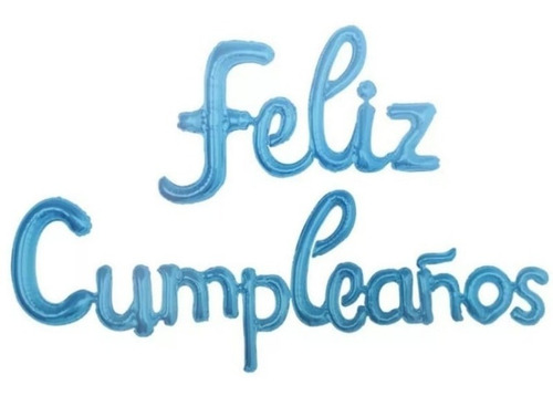 Globos Feliz Cumpleaños cursiva