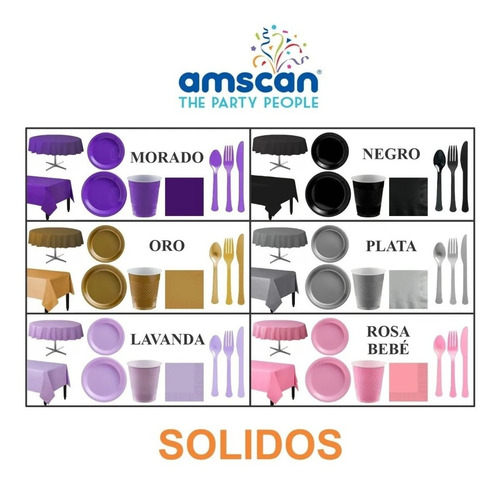 Cuchillos De Plástico Reusable Varios Colores Amscan 40 Pzas
